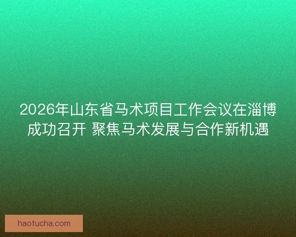 2026年山东省马术项目工作会议在淄博成功召开 聚焦马术发展与合作新机遇