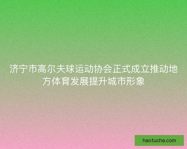 济宁市高尔夫球运动协会正式成立推动地方体育发展提升城市形象 济宁市高尔夫球运动协会正式成立推动地方体育发展提升城市形象